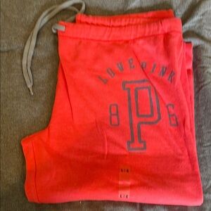 Love Pink Red Sweatpants